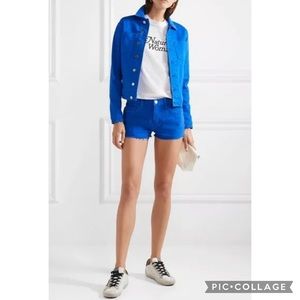 Current Elliott Nautical Blue Boyfriend Cut Off Denim Shorts